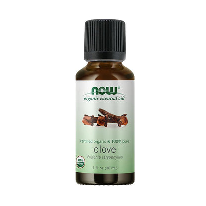 NOW Essential Oils, Organic Clove Oil, Balancing Aromatherapy Scent, Steam Distilled, 1-Ounce (30ml) Essential oils NOW Foods USA