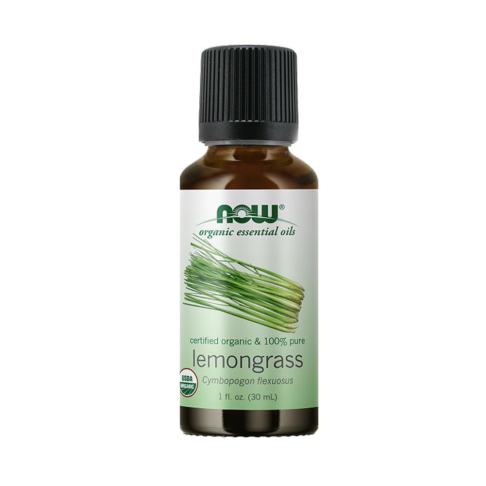NOW Essential Oils, Organic Lemongrass Oil, Uplifting Aromatherapy Scent, Steam Distilled, 100% Pure, Vegan, Child Resistant Cap, 1-Ounce (30ml) - Bloom Concept