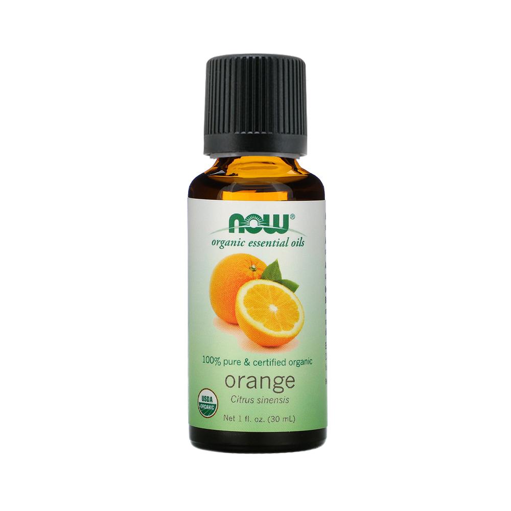 NOW Essential Oils, Organic Orange Oil, Uplifting Aromatherapy Scent, Cold Pressed, 100% Pure, Vegan, Child Resistant Cap, 1-Ounce (30ml) - Bloom Concept