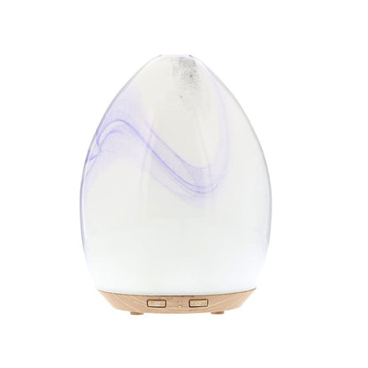 NOW Essential Oils, Ultrasonic USB Glass Swirl Aromatherapy Oil Diffuser, Extremely Quiet, Heat Free and Easy to Clean, Color Changing LED Diffuser Diffuser NOW Foods USA