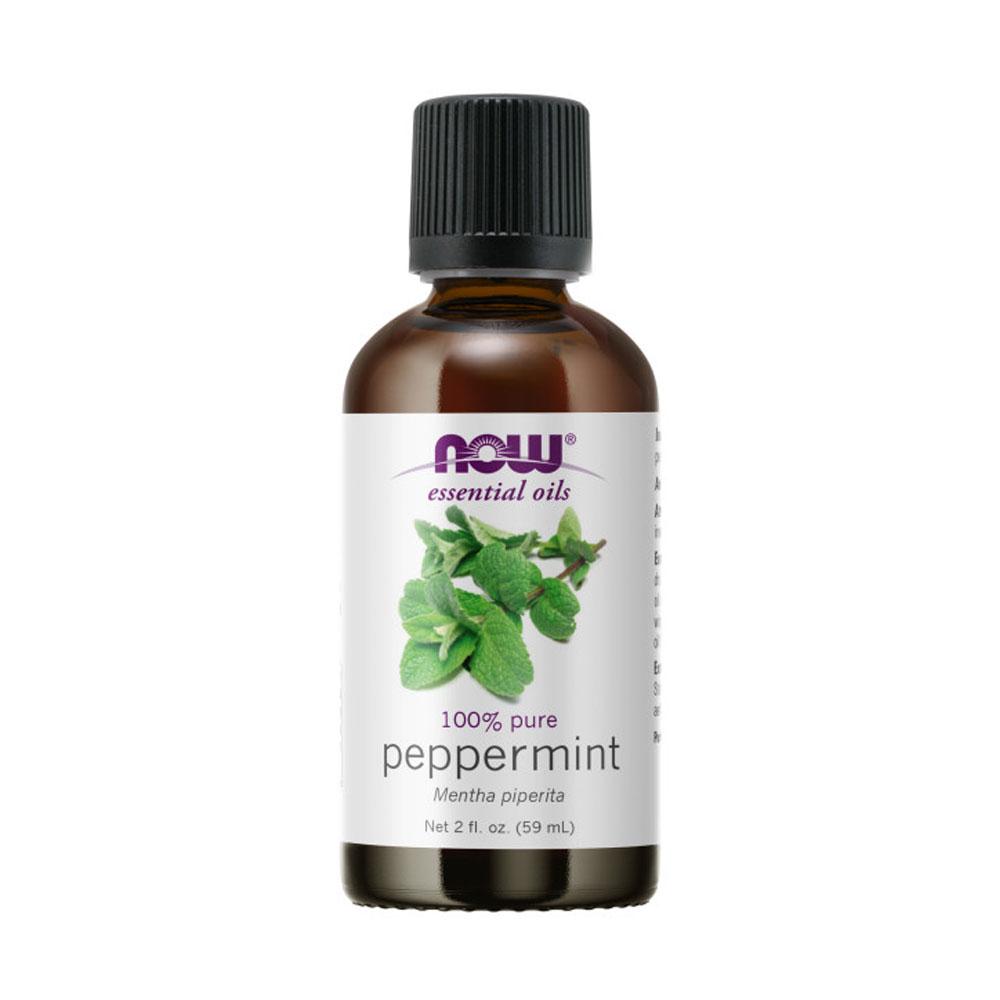 NOW Essential Oils, Peppermint Oil, Invigorating Aromatherapy Scent, Steam Distilled, 100% Pure, Vegan, Child Resistant Cap, 2-Ounce (59ml) Essential oils NOW Foods USA