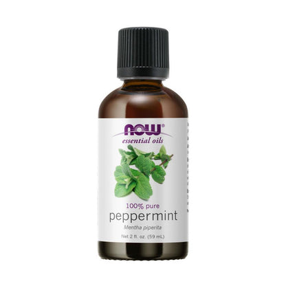 NOW Essential Oils, Peppermint Oil, Invigorating Aromatherapy Scent, Steam Distilled, 100% Pure, Vegan, Child Resistant Cap, 2-Ounce (59ml) Essential oils NOW Foods USA