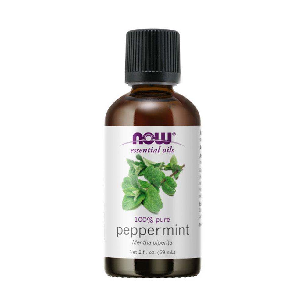NOW Essential Oils, Peppermint Oil, Invigorating Aromatherapy Scent, Steam Distilled, 100% Pure, Vegan, Child Resistant Cap, 2-Ounce (59ml) - Bloom Concept