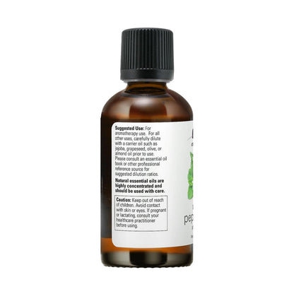 NOW Essential Oils, Peppermint Oil, Invigorating Aromatherapy Scent, Steam Distilled, 100% Pure, Vegan, Child Resistant Cap, 2-Ounce (59ml) Essential oils NOW Foods USA