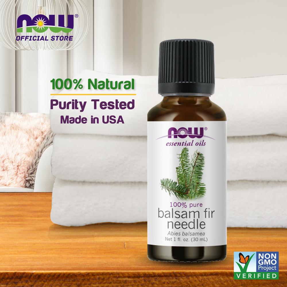 NOW Essential Oils, Balsam Fir Needle Oil, Woodsy Aromatherapy Scent, Steam Distilled, 100% Pure, Vegan, Child Resistant Cap, 1-Ounce (30ml) - Bloom Concept