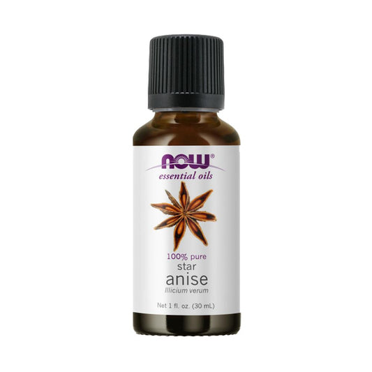 NOW FOODS Essential Oils, Anise Oil, Balancing Aromatherapy Scent, Steam Distilled, 100% Pure, Vegan, Child Resistant Cap, 1-Ounce (30 ml) - Bloom Concept