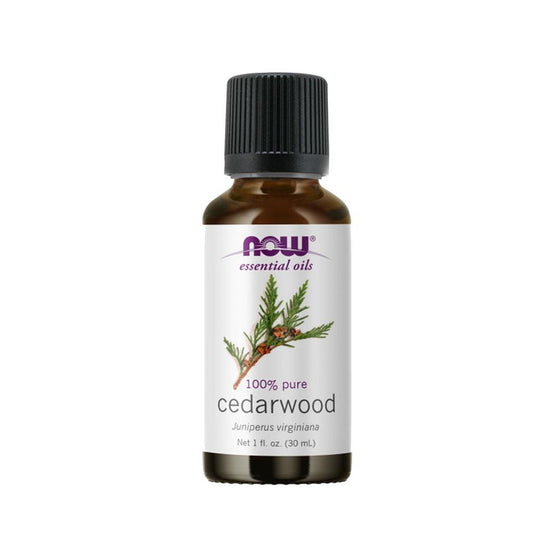 NOW Essential Oils, Cedarwood Oil, Strengthening Aromatherapy Scent, Steam Distilled, 100% Pure, 1-Ounce (30 ml) - Bloom Concept