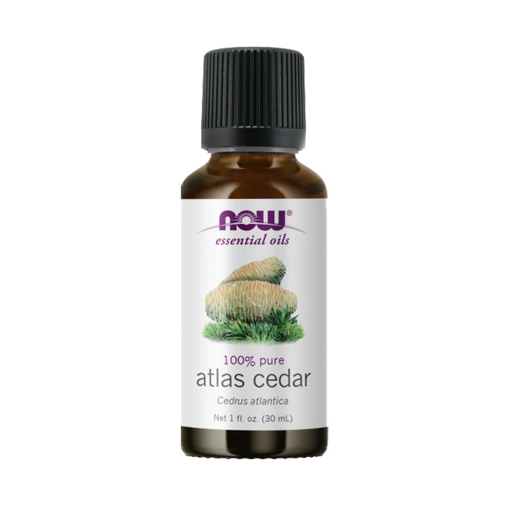NOW FOODS Essential Oils, Atlas Cedar Oil, Balancing Aromatherapy Scent, Steam Distilled, 100% Pure, Vegan, Child Resistant Cap, 1-Ounce (30 ml) - Bloom Concept