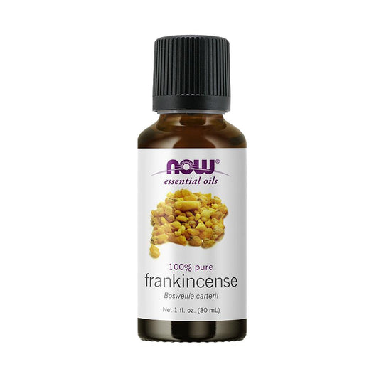 NOW Essential Oils, Frankincense Oil, Centering Aromatherapy Scent, Steam Distilled, 100% Pure, Vegan, Child Resistant Cap, 1-Ounce (30 ml) - Bloom Concept