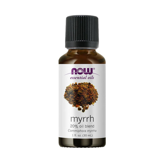 NOW Essential Oils, Myrrh Oil Blend, Meditative Aromatherapy Scent, Steam Distilled, 100% Pure, Vegan, Child Resistant Cap, 1-Ounce (30ml) - Bloom Concept