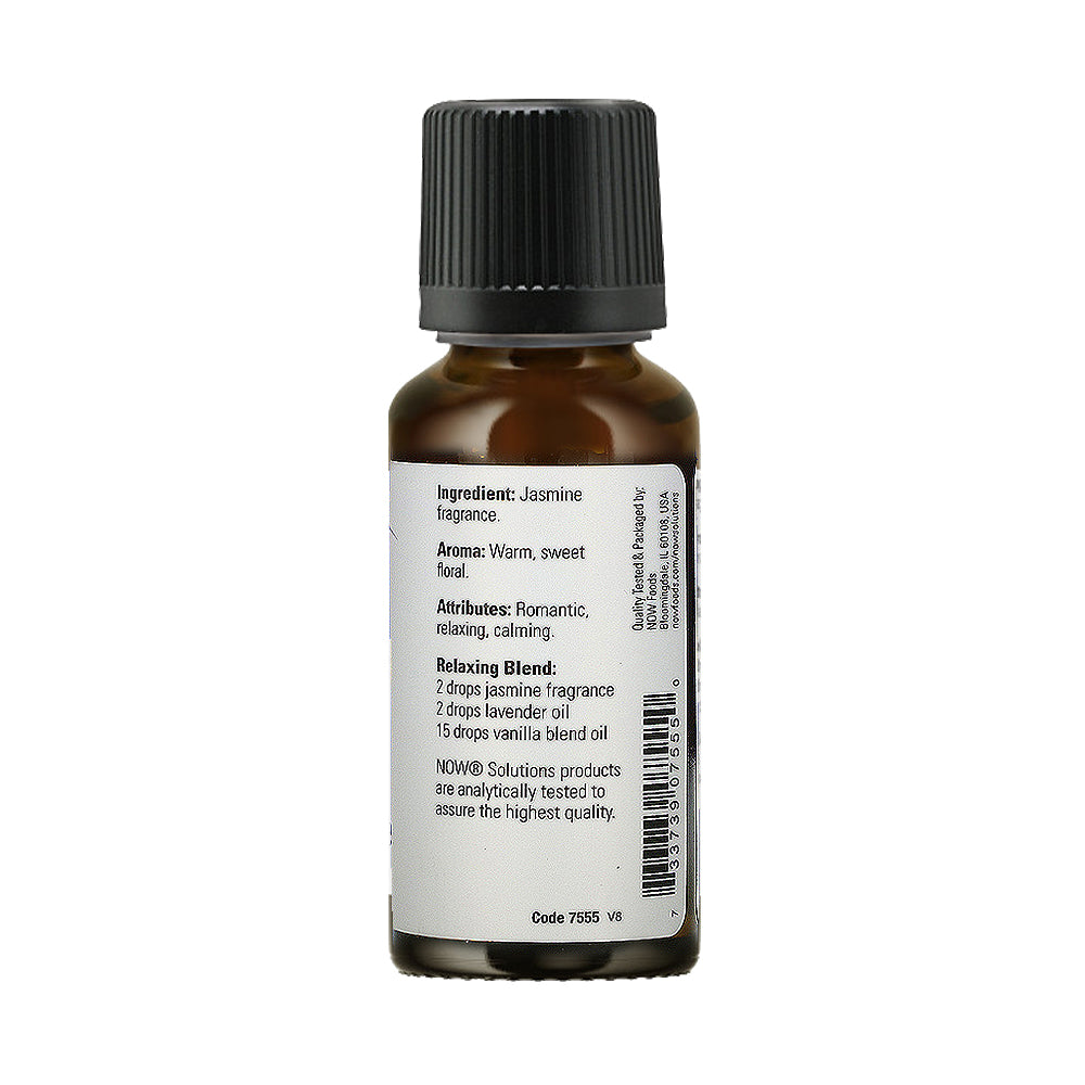 NOW FOODS Essential Oils, Jasmine Fragrance, Romantic Aromatherapy Scent, Steam Distilled, 100% Pure, Vegan, Child Resistant Cap, 1-Ounce (30 ml) Essential oils NOW Foods USA