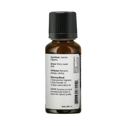 NOW FOODS Essential Oils, Jasmine Fragrance, Romantic Aromatherapy Scent, Steam Distilled, 100% Pure, Vegan, Child Resistant Cap, 1-Ounce (30 ml) Essential oils NOW Foods USA