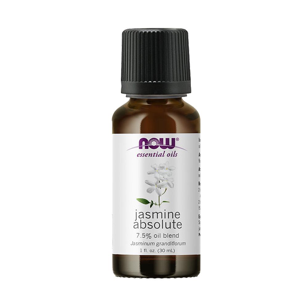 NOW Foods Jasmine Absolute Oil Blend, 7.5% Blend of Pure Jasmine Absolute Oil in Pure Jojoba Oil, 1-Ounce (30ml) - Bloom Concept