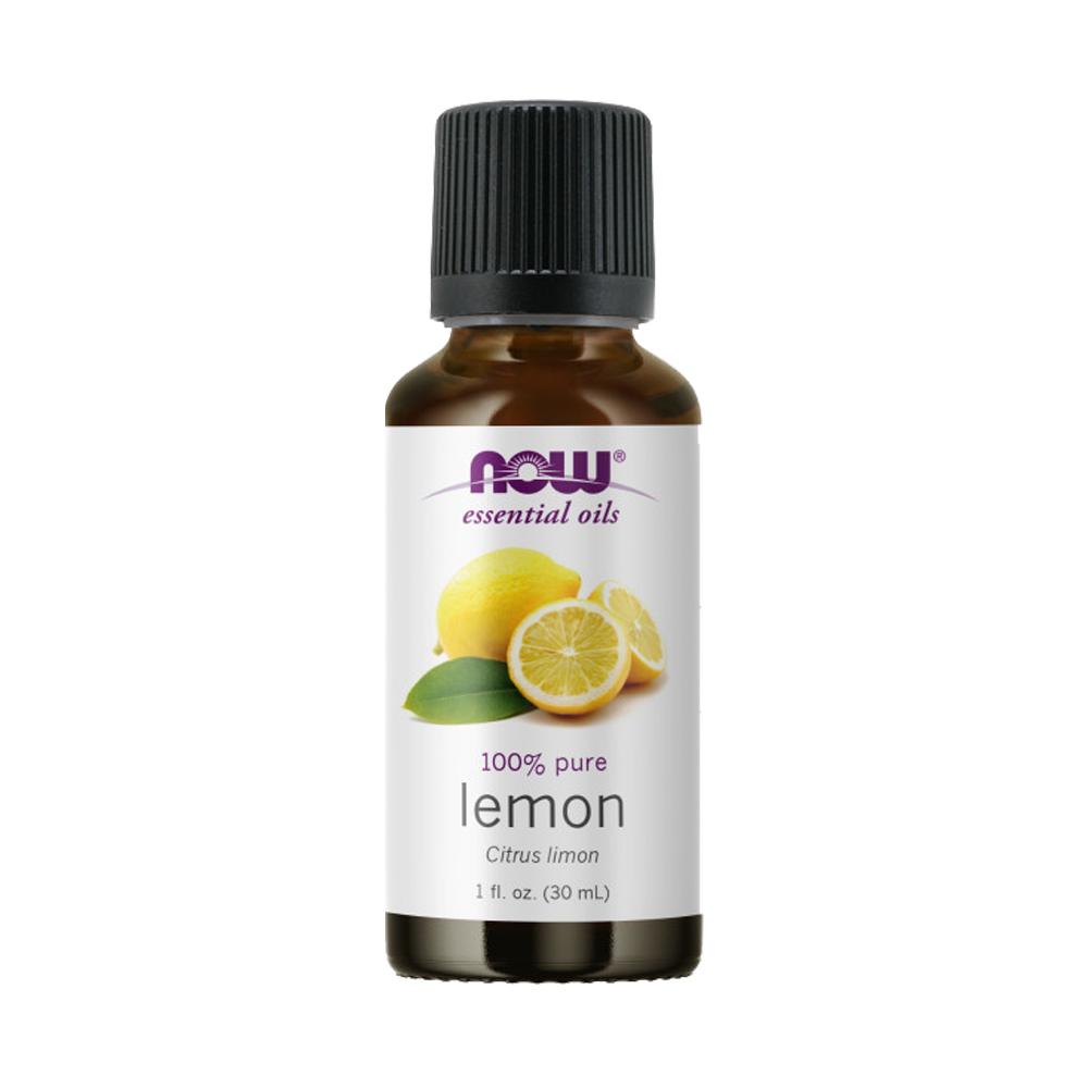 NOW FOODS Essential Oils, Lemon Oil, Cheerful Aromatherapy Scent, Cold Pressed, 100% Pure, Vegan, Child Resistant Cap, 1-Ounce (30 ml) - Bloom Concept