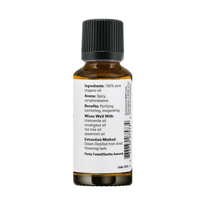 NOW Essential Oils, Oregano Oil, Comforting Aromatherapy Scent, Steam Distilled, 1-Ounce (30ml) Essential oils NOW Foods USA
