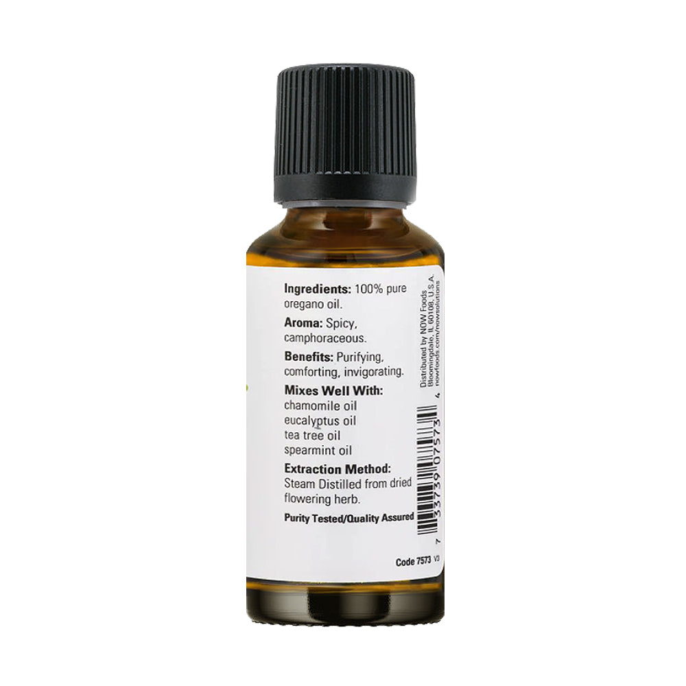 NOW Essential Oils, Oregano Oil, Comforting Aromatherapy Scent, Steam Distilled, 1-Ounce (30ml) - Bloom Concept