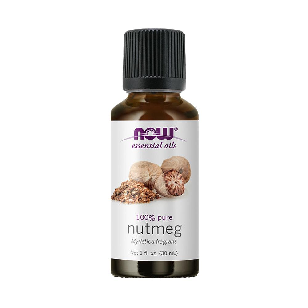 NOW Essential Oils, Nutmeg Oil, Energizing Aromatherapy Scent, Steam Distilled, 100% Pure, Vegan, Child Resistant Cap, 1-Ounce (30ml) Essential oils NOW Foods USA