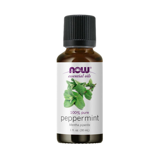 NOW FOODS Essential Oils, Peppermint Oil, Invigorating Aromatherapy Scent, Steam Distilled, 100% Pure, Vegan, Child Resistant Cap, 1-Ounce (30 ml) - Bloom Concept