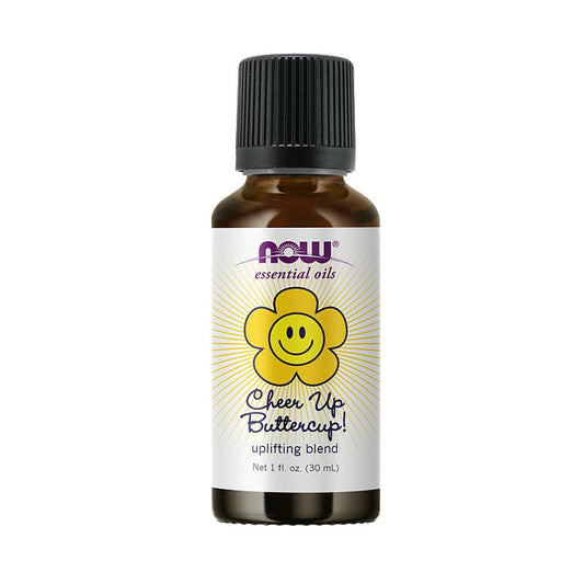 NOW Essential Oils, Cheer Up Buttercup Oil Blend, Uplifting Aromatherapy Scent, Blend Pure Citrus Essential Oils, Vegan, Child Resistant Cap, 1-Ounce (30ml) - Bloom Concept