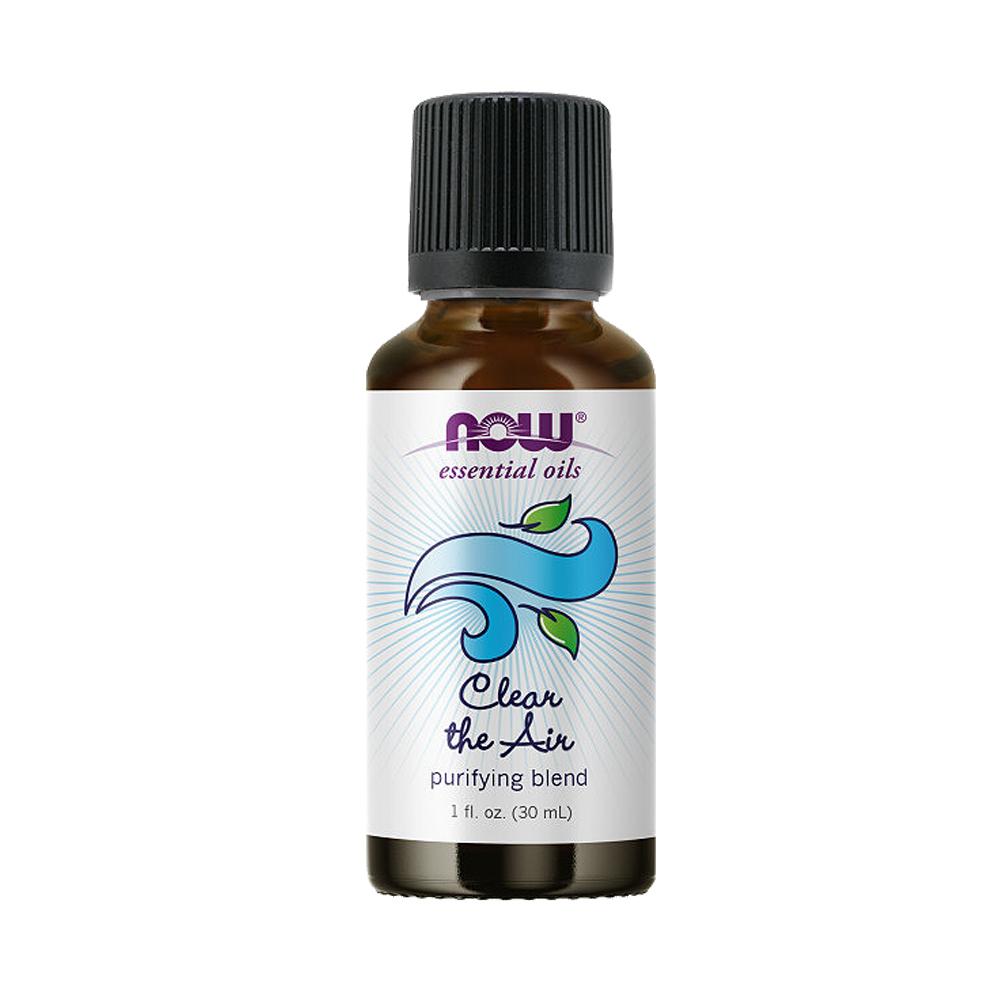 NOW Essential Oils, Clear the Air Oil Blend, Purifying Aromatherapy Scent, Blend of Pure Essential Oils, Steam Distilled, Vegan, Child Resistant Cap, 1-Ounce (30ml) - Bloom Concept