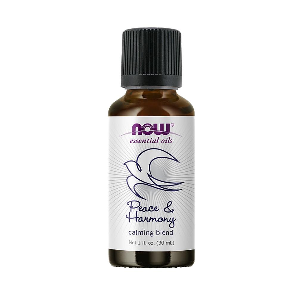 NOW Essential Oils, Peace & Harmony Oil Blend, Calming Aromatherapy Scent, Blend of Pure Essential Oils, Vegan, Child Resistant Cap, 1-Ounce (30ml) - Bloom Concept