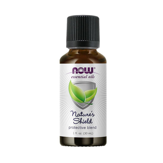 NOW Essential Oils, Nature's Shield, Energizing Aromatherapy Scent, Blend of Pure Essential Oils, Vegan, Child Resistant Cap, 1-Ounce (30ml) - Bloom Concept
