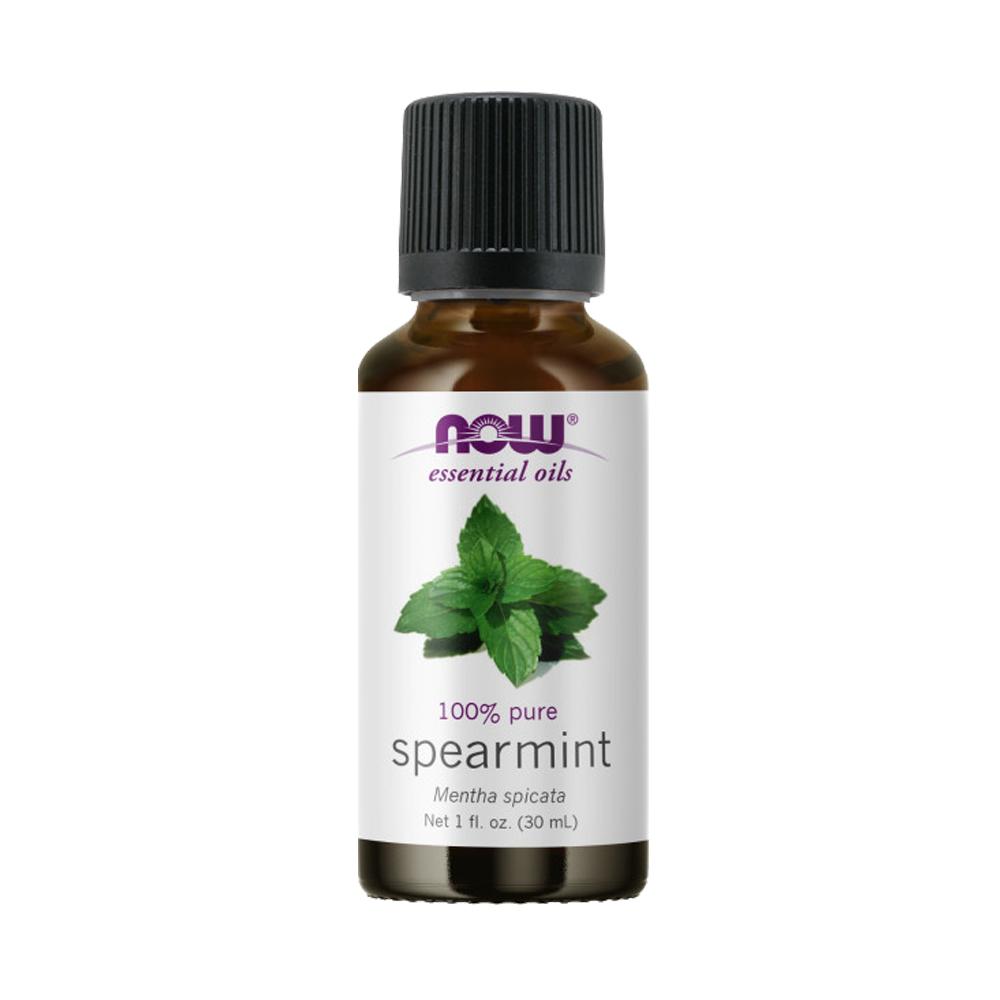 NOW FOODS Essential Oils, Spearmint Oil, Stimulating Aromatherapy Scent, Steam Distilled, 100% Pure, Vegan, Child Resistant Cap, 1-Ounce (30 ml) Essential oils NOW Foods USA
