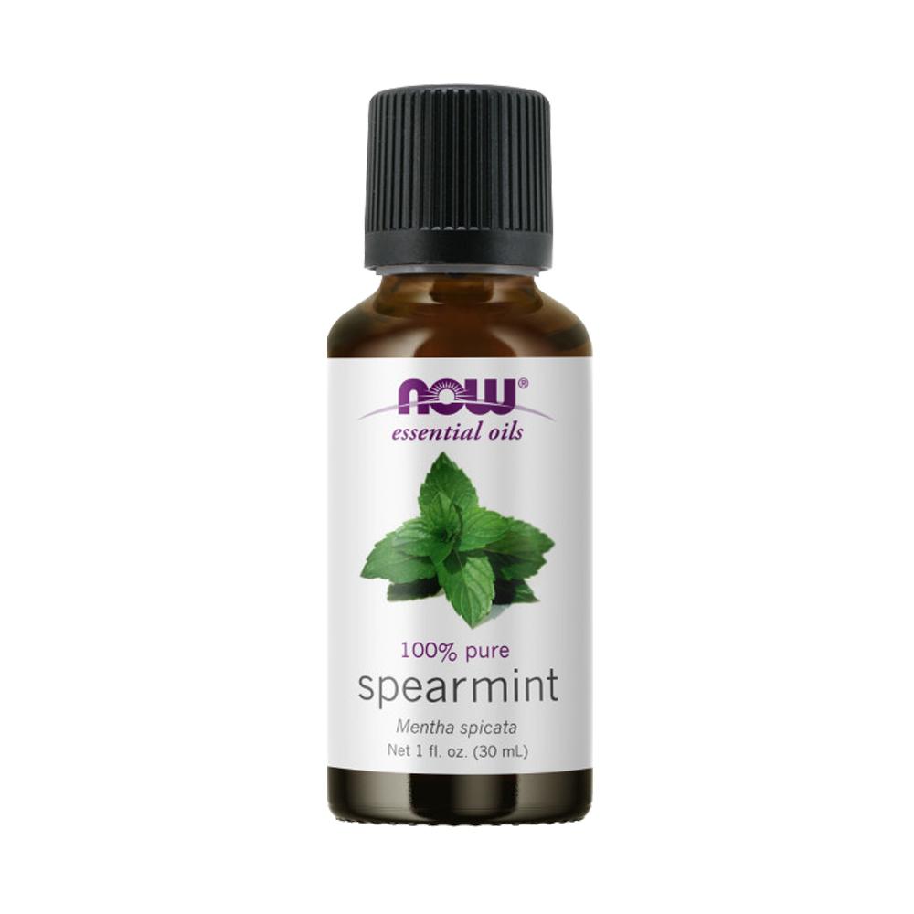NOW FOODS Essential Oils, Spearmint Oil, Stimulating Aromatherapy Scent, Steam Distilled, 100% Pure, Vegan, Child Resistant Cap, 1-Ounce (30 ml) - Bloom Concept