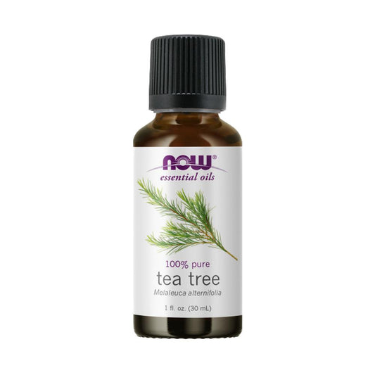 (Best by 07/24) NOW Essential Oils, Tea Tree Oil, Cleansing Aromatherapy Scent, Steam Distilled, 100% Pure, Vegan, Child Resistant Cap, 1-Ounce (30ml) - Bloom Concept