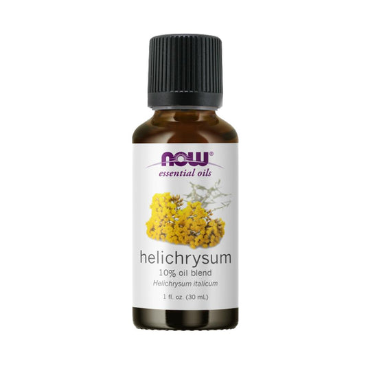 NOW Essential Oils, Helichrysum Oil Blend, Soothing Aromatherapy Scent, Steam Distilled, 100% Pure, Vegan, Child Resistant Cap, 1-Ounce (30ml) - Bloom Concept