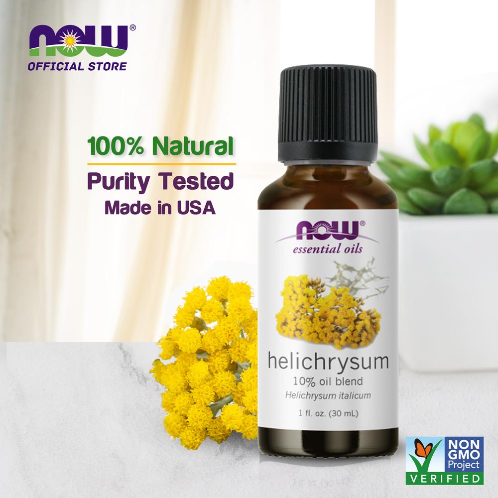 (30% OFF) NOW Essential Oils, Helichrysum Oil Blend, Soothing Aromatherapy Scent, Steam Distilled, 100% Pure, Vegan, Child Resistant Cap, 1-Ounce (30ml)--Best by 01/24 - Bloom Concept