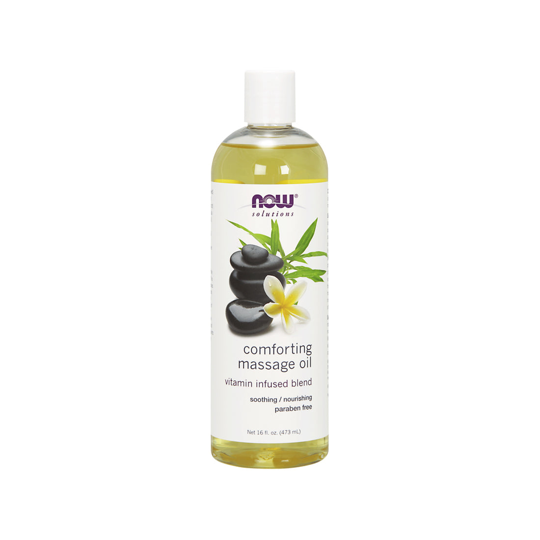 NOW Solutions, Comforting Massage Oil, Vitamin Infused Blend, Soothing and Nourishing, 16-Ounce (473 ml) Massage Oils NOW Foods USA