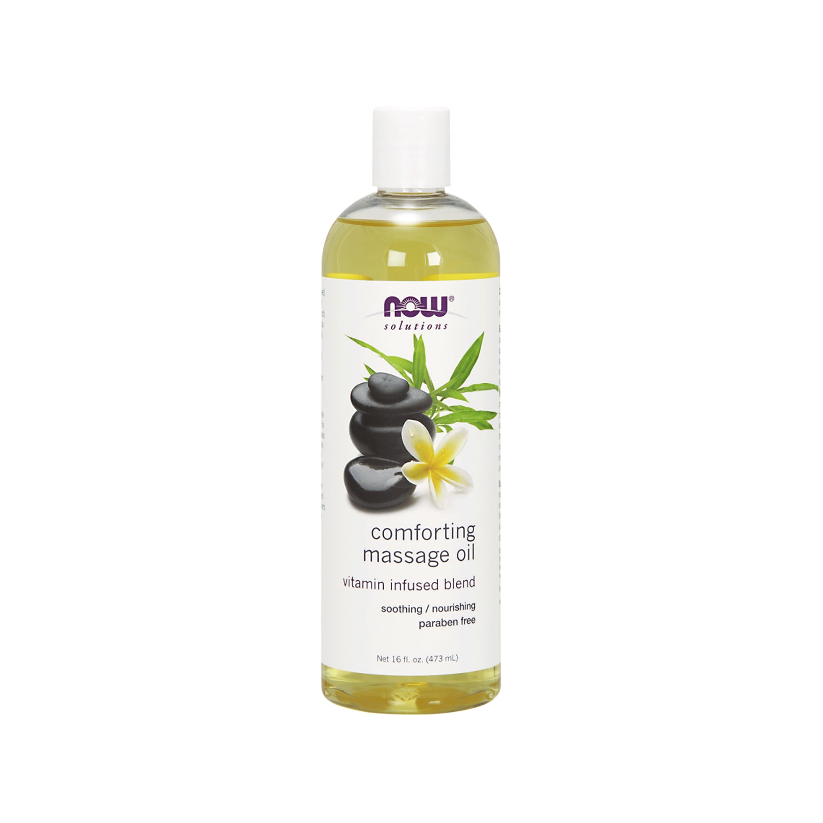 NOW Solutions, Comforting Massage Oil, Vitamin Infused Blend, Soothing and Nourishing, 16-Ounce (473 ml) Massage Oils NOW Foods USA