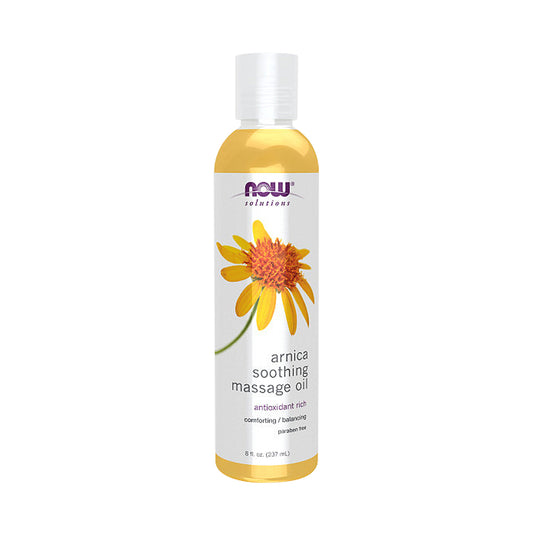 NOW Solutions, Arnica Relief Massage Oil, Therapeutic and Soothing on Sore, Achy Muscles, 8-Ounce (237 ml) - Bloom Concept