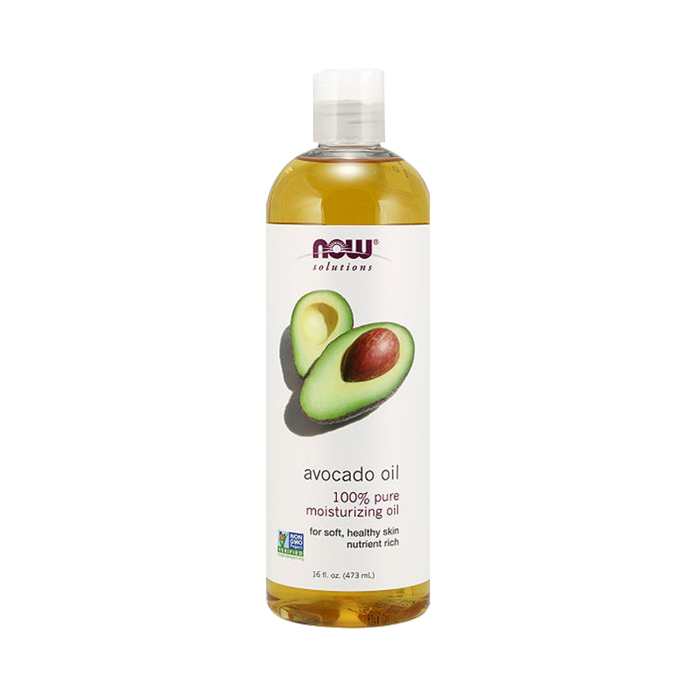 NOW Solutions, Avocado Oil, 100% Pure Moisturizing Oil, Nutrient Rich and Hydrating, 16-Ounce  (473 ml) - Bloom Concept