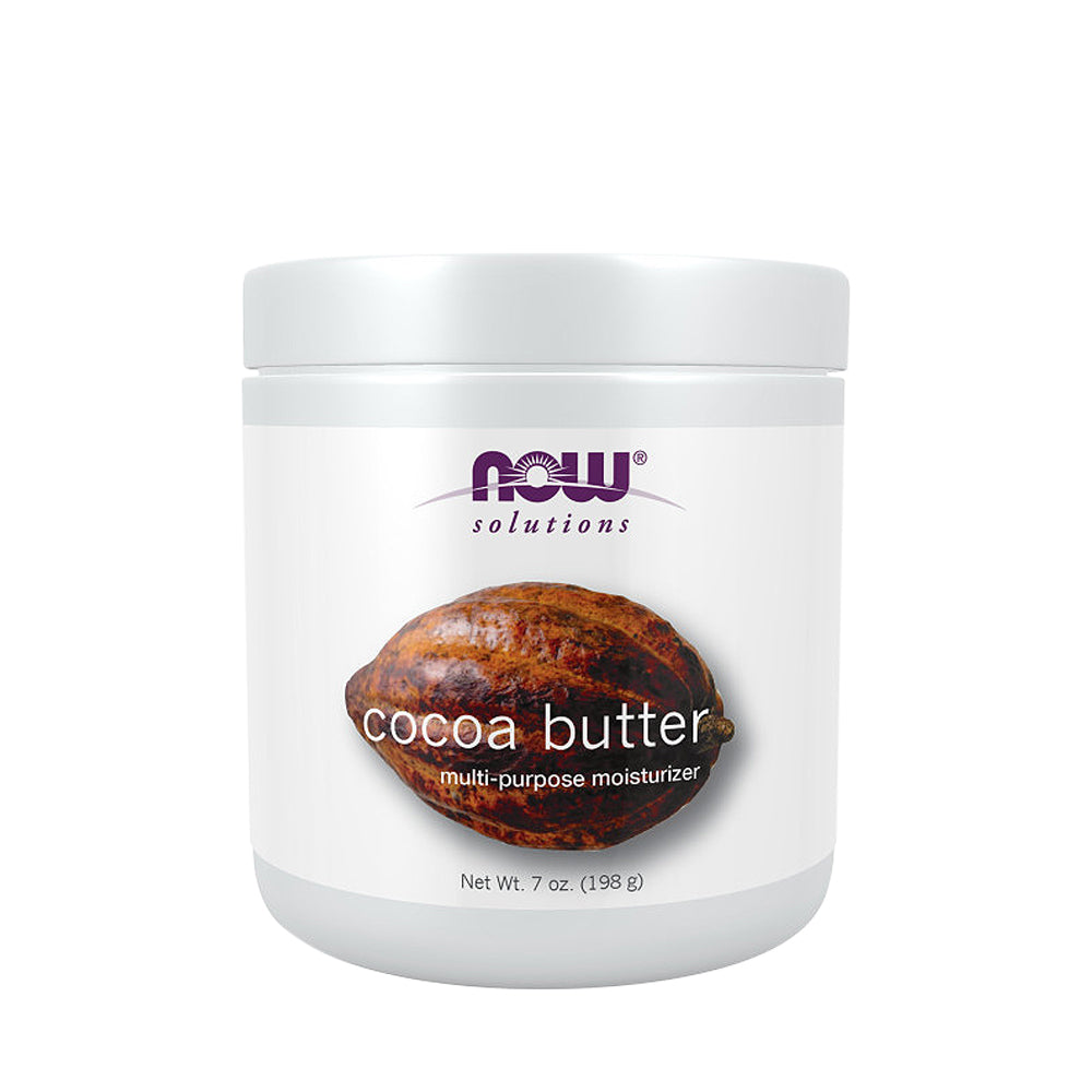 NOW Solutions, Cocoa Butter, Multi-Purpose Skin Moisturizer, Natural Moisture for the Whole Body, 7-Ounce (207ml) - Bloom Concept