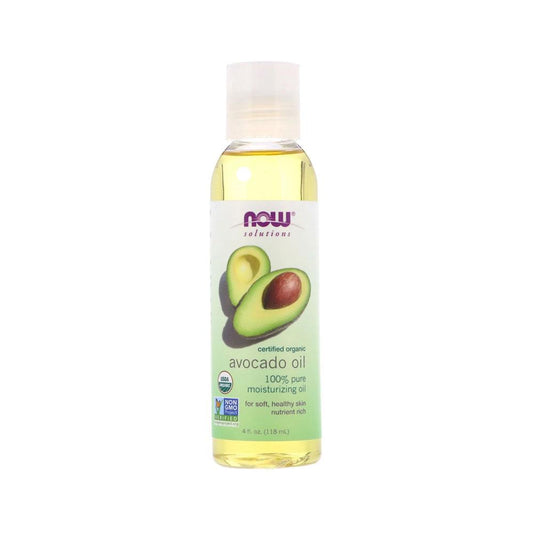 NOW Solutions, Organic Avocado Oil, 100% Pure Moisturizing Oil, Nutrient Rich and Hydrating, (118 ml) - Bloom Concept