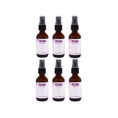 NOW Amber Glass Bottle Sprayer with Blank Label, For Custom Blends and DIY, 6x 2-Ounce Bottles (60ml) Essential oils NOW Foods USA
