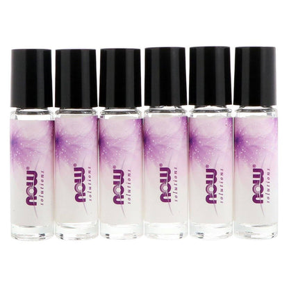 Now Foods, Clear Glass Bottle Roll-On Applicator 10ml, Case of 6 EO Accessories NOW Foods USA