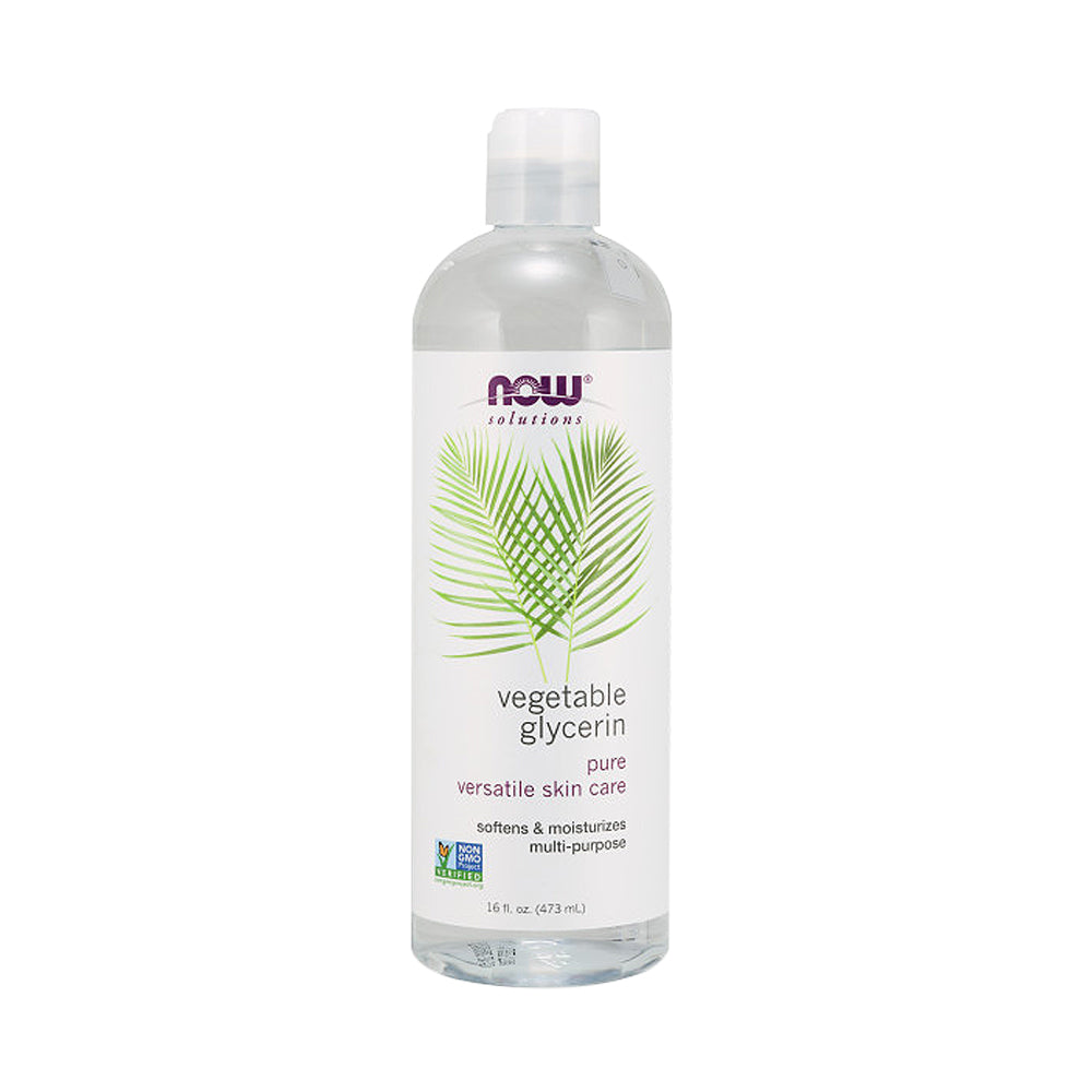 NOW Solutions, Vegetable Glycerin, 100% Pure, Versatile Skin Care, Softening and Moisturizing, 16-Ounce (473 ml) - Bloom Concept
