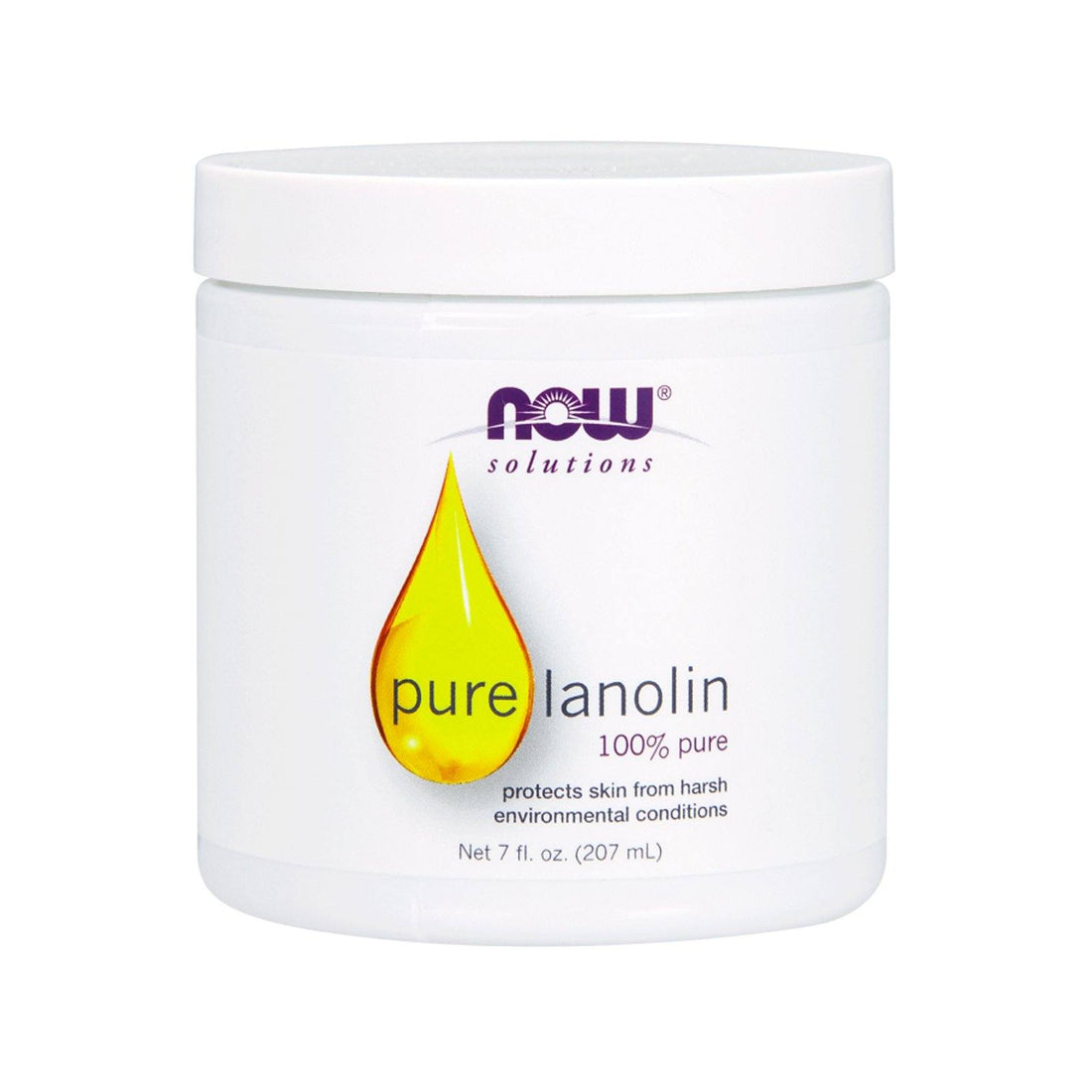 NOW Solutions, Pure Lanolin, Wind and Harsh Environment Skin Protectant, Thick Jelly, For Rough Dry Skin, 7-Ounce (207 ml) Personal Care NOW Foods USA