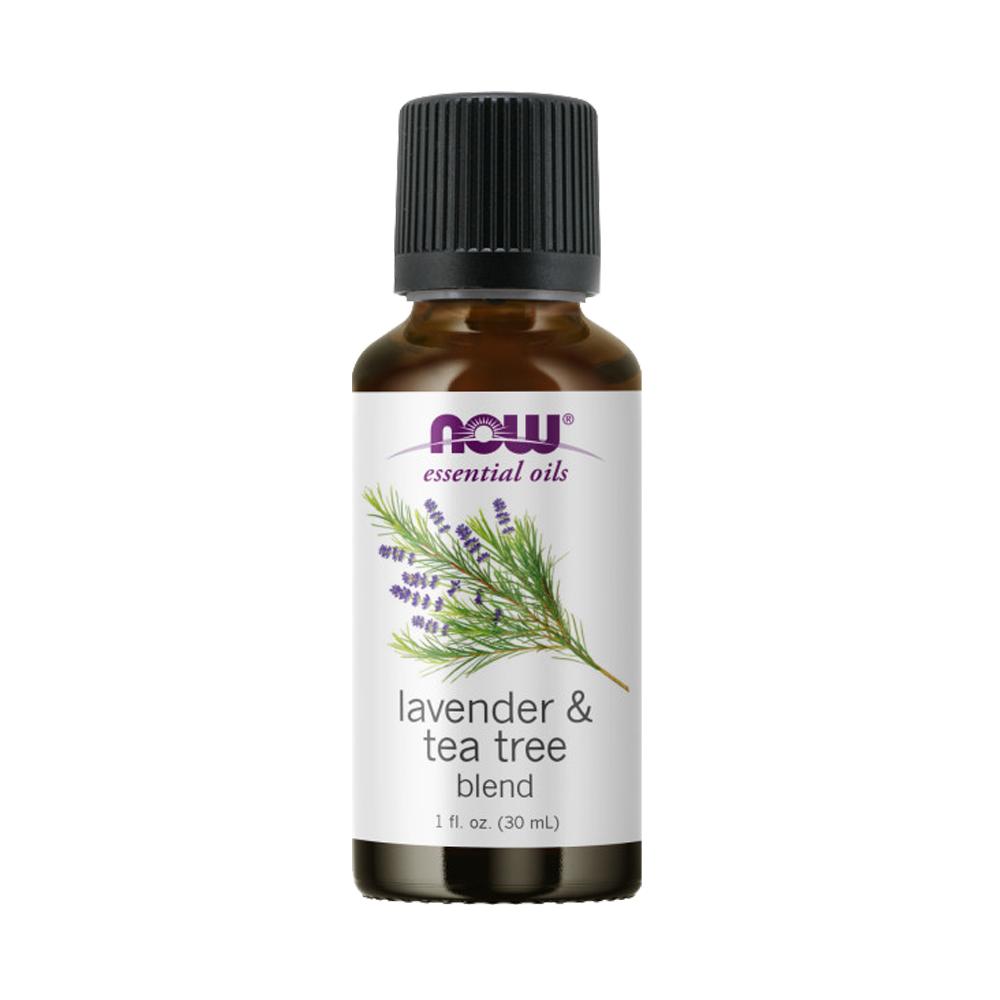 NOW FOODS Lavender & Tea Tree Oil, Stimulating Aromatherapy Scent, Blend of Pure Lavender Oil and Pure Tea Tree Oil, Vegan, (30 ml) Essential oils NOW Foods USA
