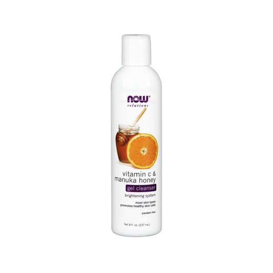 (Best by 05/24) NOW Solutions, Vitamin C and Manuka Honey Gel Cleanser, Brightening System, Promotes Healthy-Looking Skin,, 8 fl oz (237 ml) - Bloom Concept