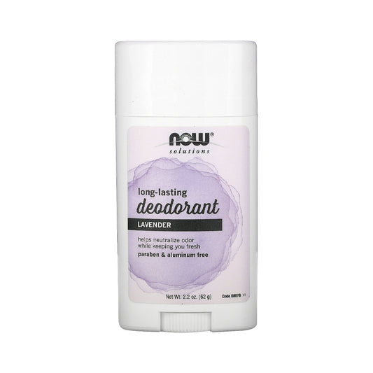 NOW Solutions, Deodorant Stick, Long Lasting, Refreshing Lavender Scent, Odor Eliminating for Underarms and Feet, Paraben / Propylene Glycol Free, No Artificial Colors or Fragrances, 2.2-Ounce (62 g) - Bloom Concept