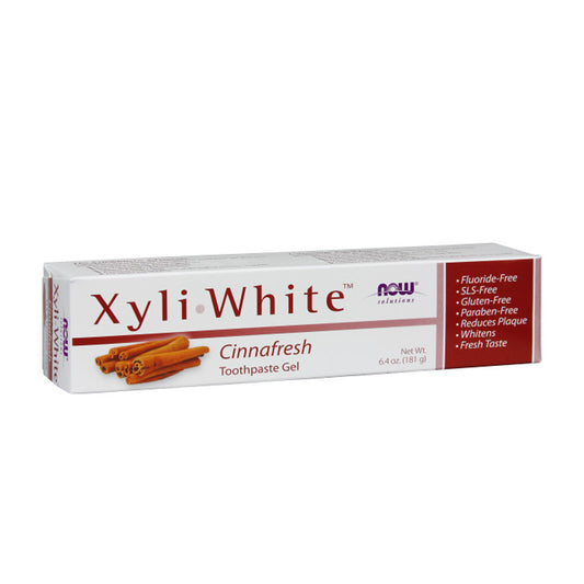 NOW Foods XyliWhite Cinnafresh Toothpaste Gel, 6.4 oz (181g) - Bloom Concept