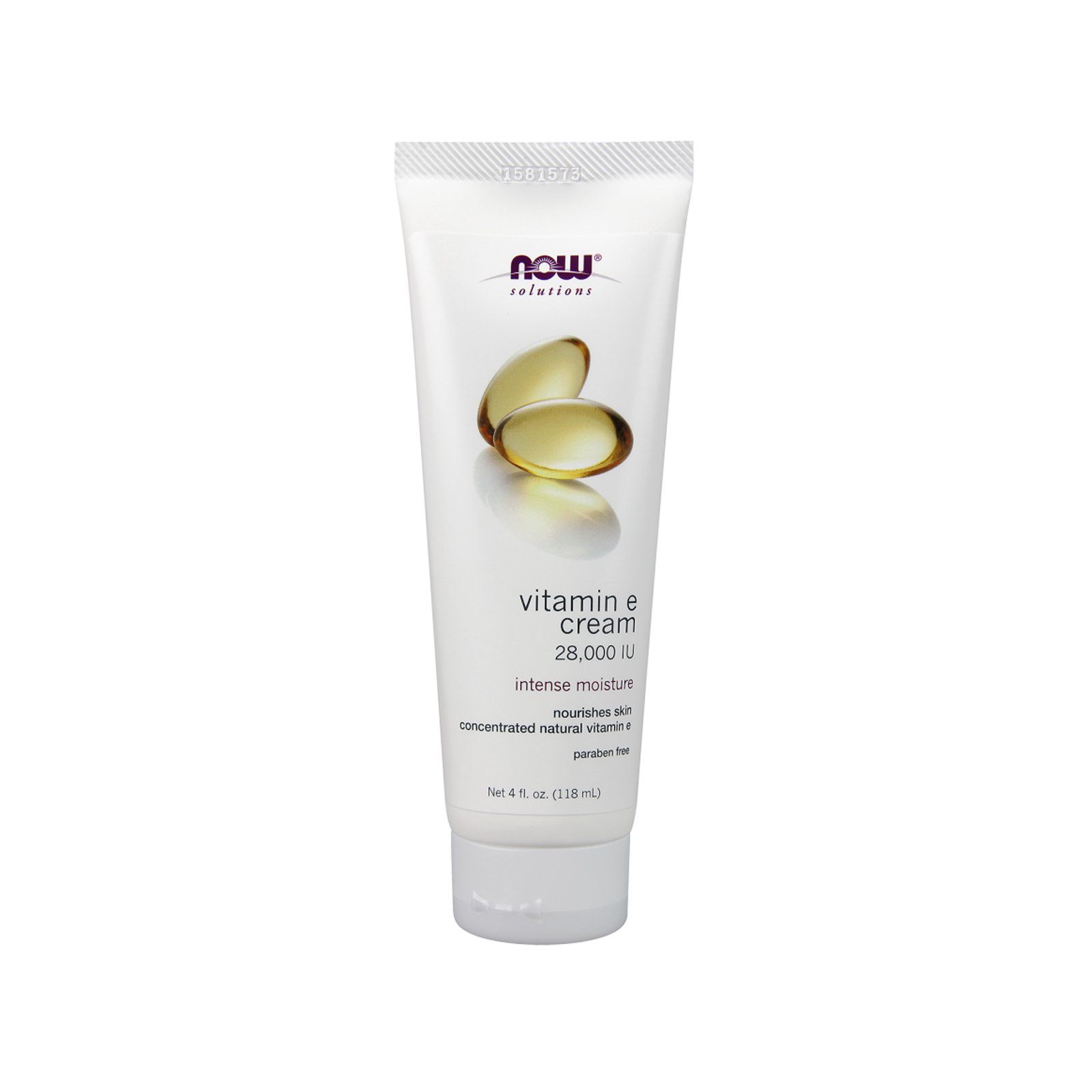 NOW Solutions, Vitamin E Cream 28,000 IU, Intense Moisture, Concentrated Vitamin E, 4-Ounce (118 ml) Personal Care NOW Foods USA