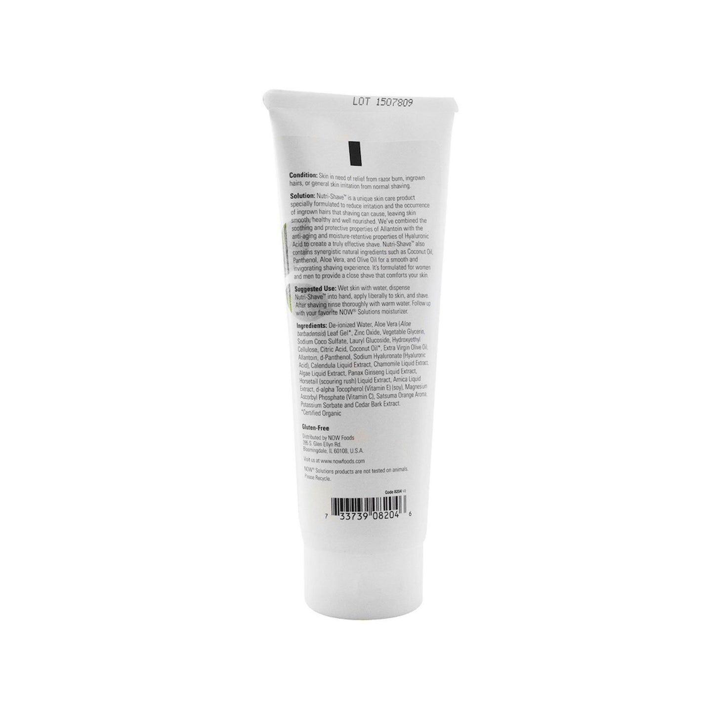 NOW Solutions, Nutri-Shave, Shave Cream, Removes Pore Clogging Residue, Reduces Irritation, 8-Ounce (237 ml) - Bloom Concept