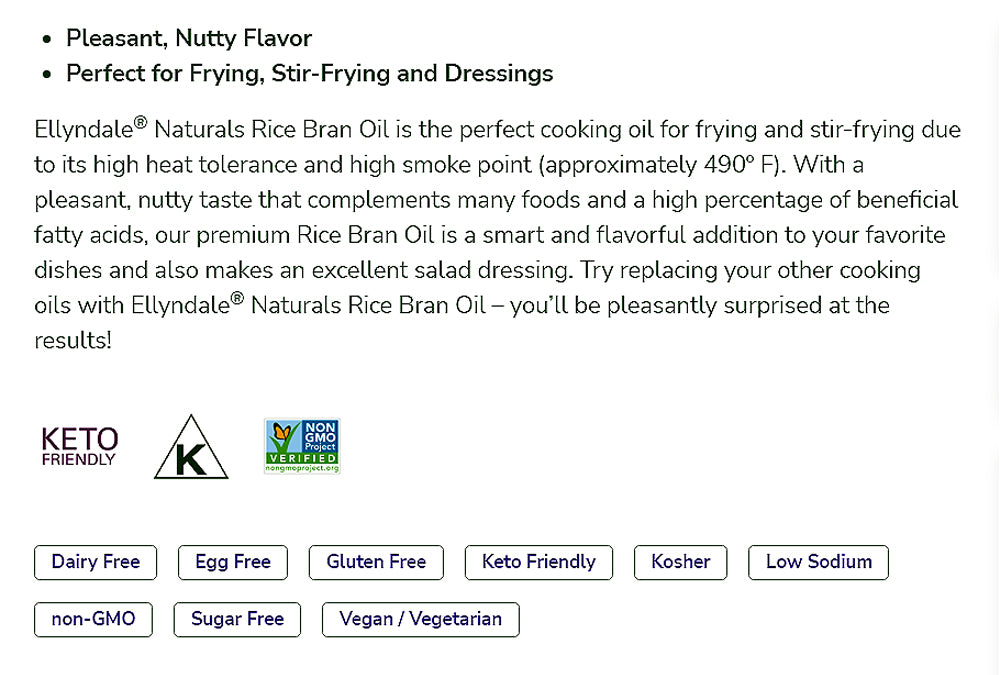NOW Foods, Rice Bran Oil, 100% Pure for Superior Taste, Pleasant Nutty Flavor, Certified Non-GMO, 16.9-Ounce (500ml) Natural Foods NOW Foods USA