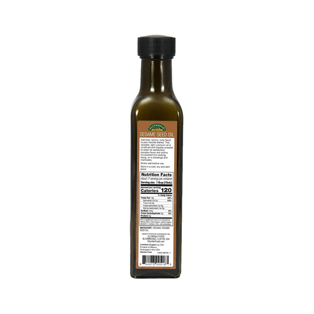 (Best by 07/24) NOW Foods, Certified Organic Extra Virgin Sesame Seed Oil, 8.45-Ounce (250ml) - Bloom Concept
