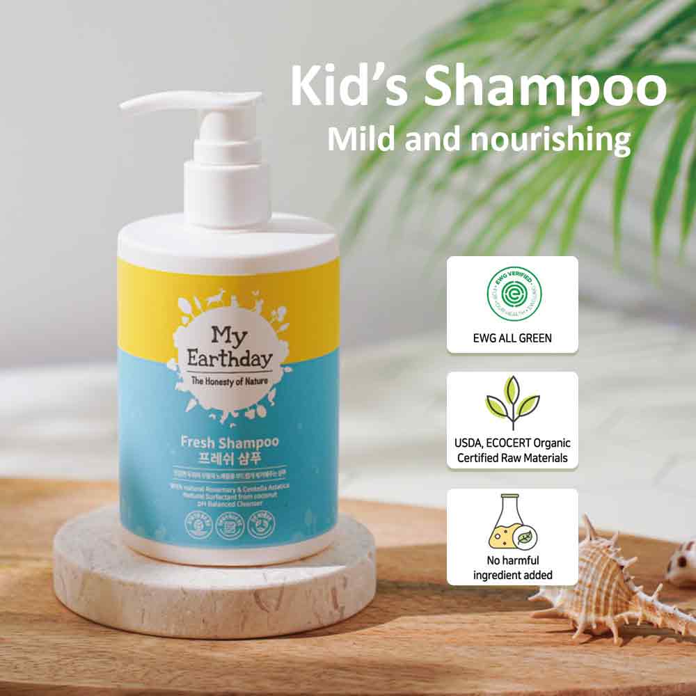 MyEarthday Fresh Shampoo formulated for Baby & Kids / Hypoallergenic, Soothing & Moisturizing 300ml - Bloom Concept